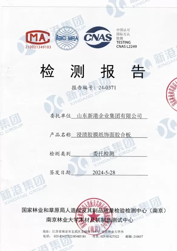 Certificat de raport de testare