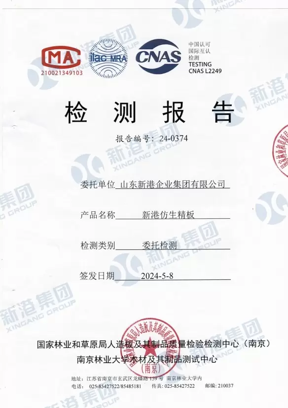 Certificat de raport de testare