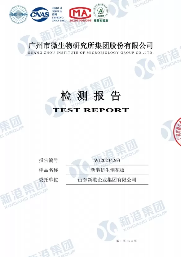 Certificat de raport de testare
