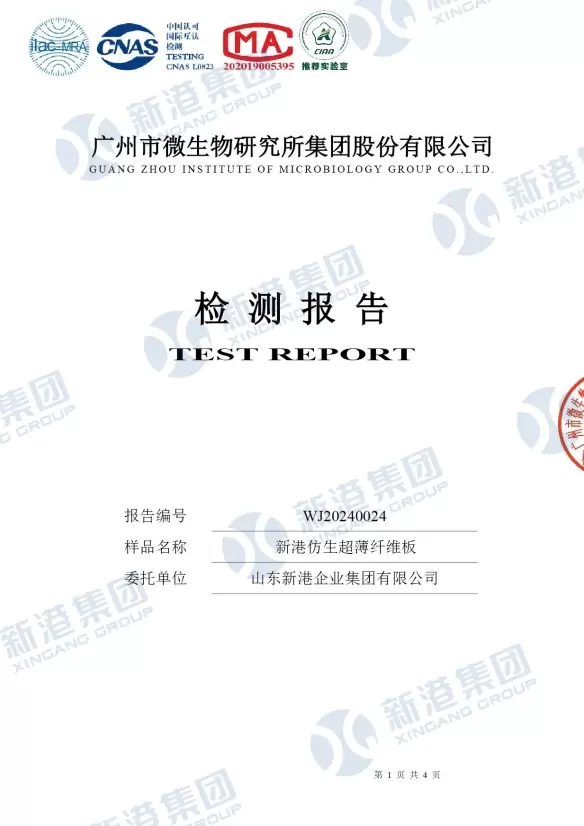 Certificat de raport de testare